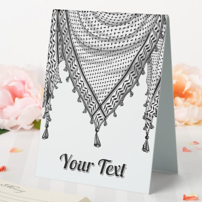 Plaque De Table Keffiyeh Écharpe palestinienne tissu traditionnel (In SItu (Mariage))