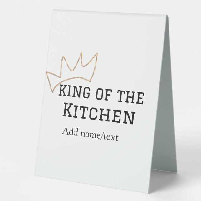Plaque De Table King of the cuisine chef cuisine ajouter nom couro (Recto)