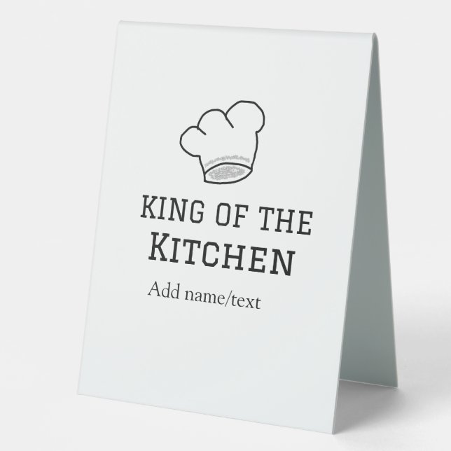 Plaque De Table King of the cuisine chef cuisine ajouter nom couro (Recto)