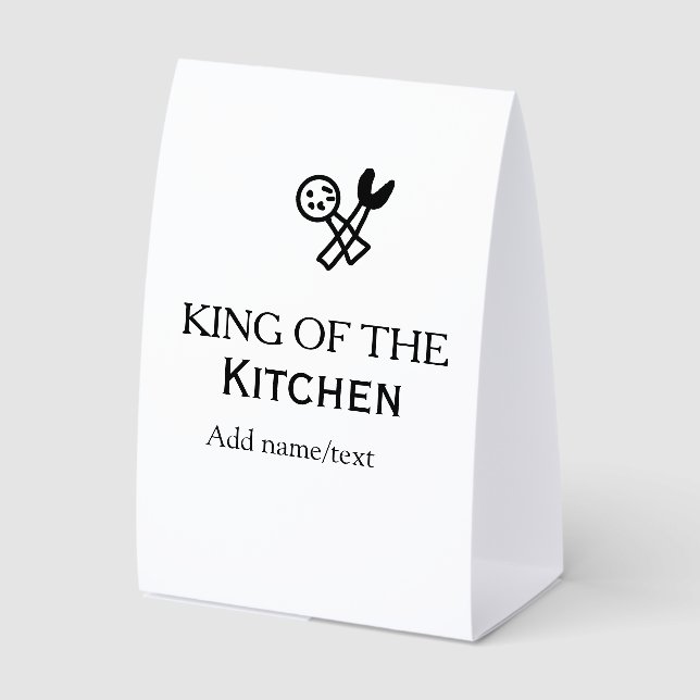 Plaque De Table King of the kitchen chef cooking add name crown ha (Recto)