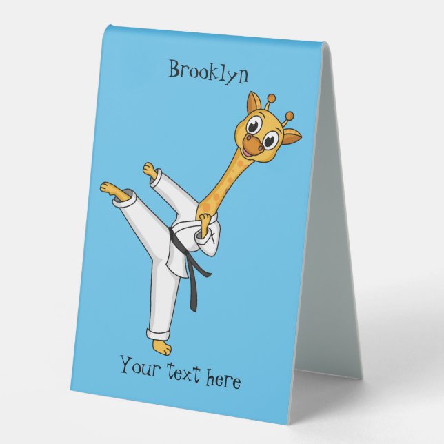 Plaque De Table Kung Fu giraffe (Recto)