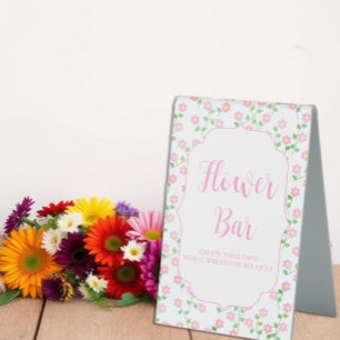 Plaque De Table L'amour est en fleurs Fête de mariage avec bar à f