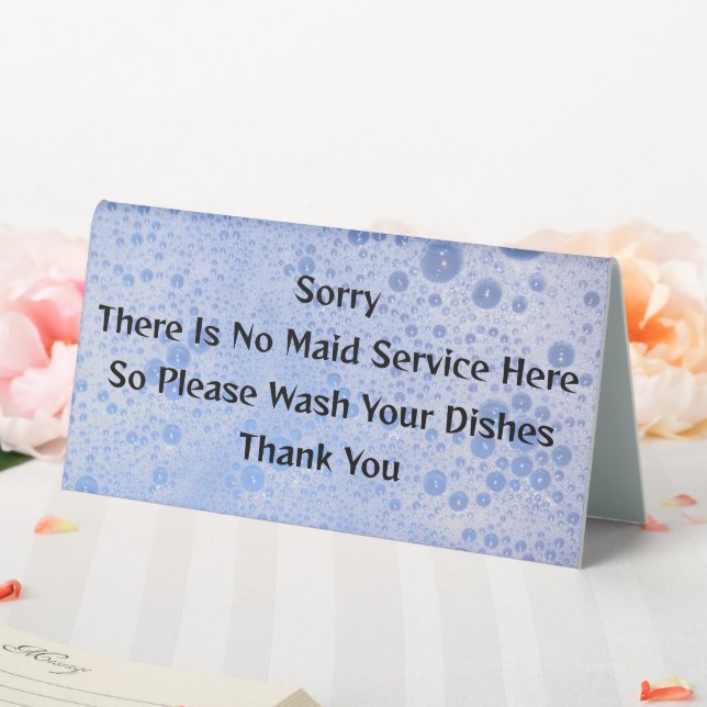 Plaque De Table Laver Vos Plats (In SItu (Mariage))