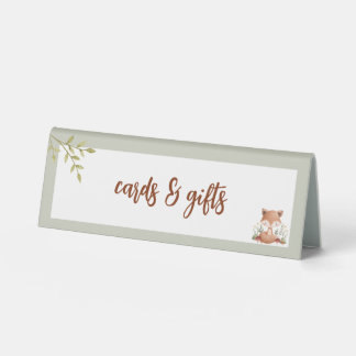 Plaque De Table Le Baby shower des animaux des bois