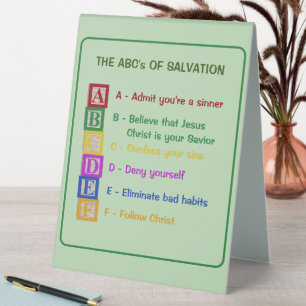 Plaque De Table Les ABC du salut