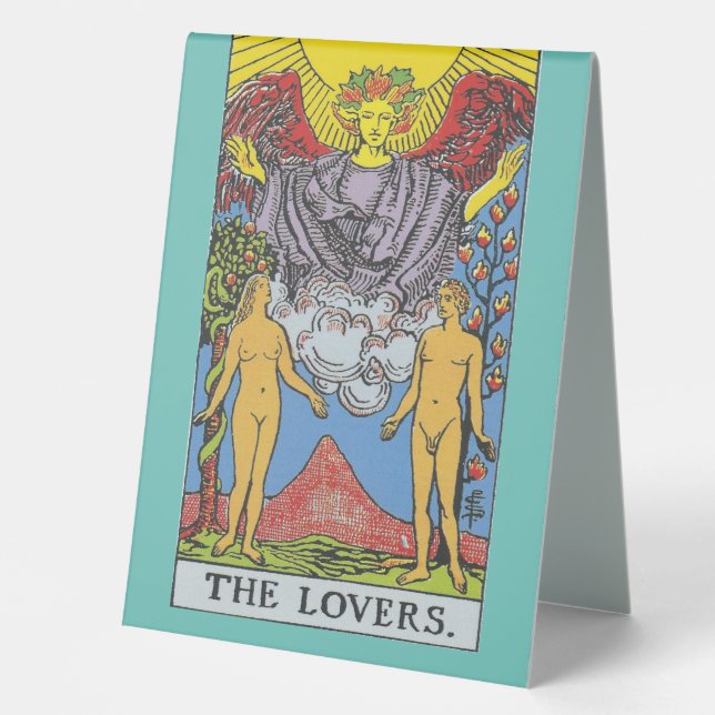 Plaque De Table Les Lovers Tarot Card Tarots Lecture (Recto)