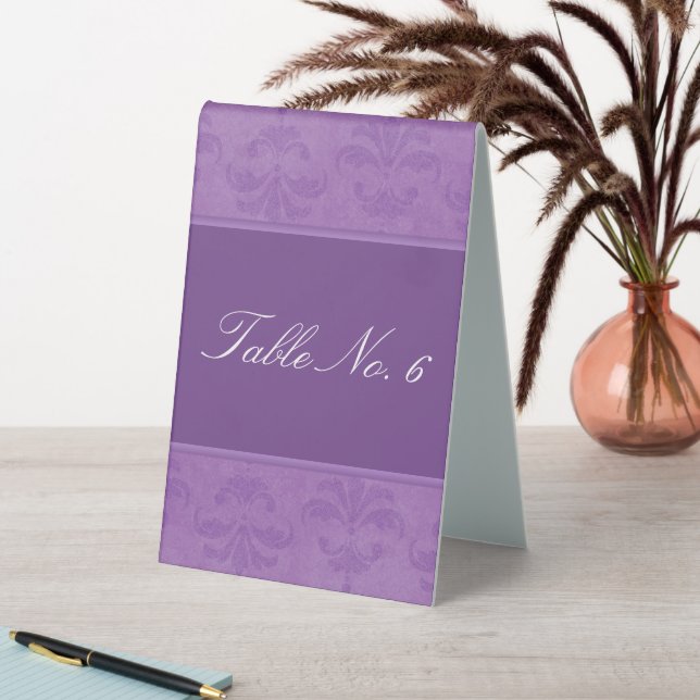 Plaque De Table Lilac Damask (En SItu (Tableau))