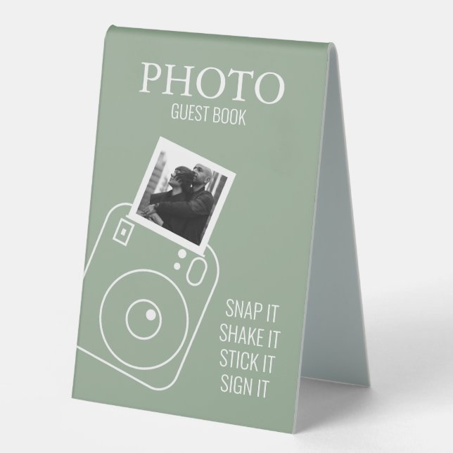Plaque De Table Livre d'invités photo (Recto)