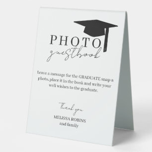 Plaque De Table Livre d'or de photos de fête de fin d'études