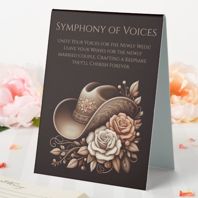 Plaque De Table Livre d'or mariage Casquette de la fille avec fleu (In SItu (Mariage))