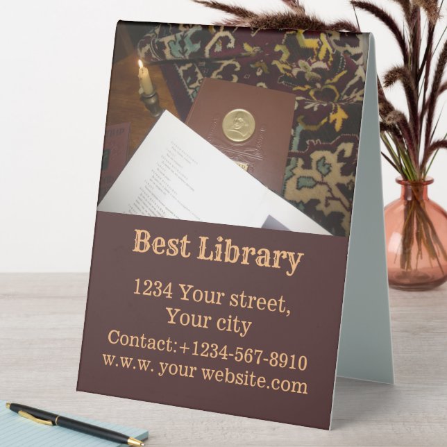 Plaque De Table Livres du dernier siècle (En SItu (Tableau))