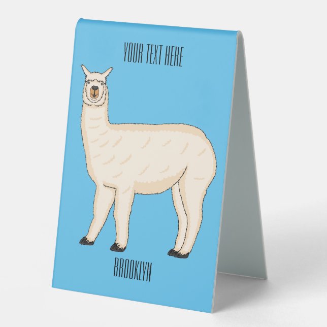 Plaque De Table Llama (Recto)