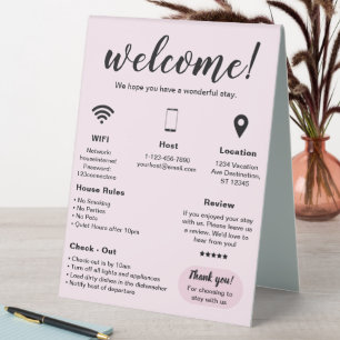 Plaque De Table Location de vacances moderne Accueil