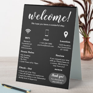 Plaque De Table Location de vacances moderne Accueil