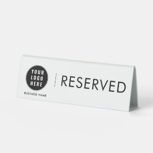 Plaque De Table Logo d'entreprise moderne Réservation simple