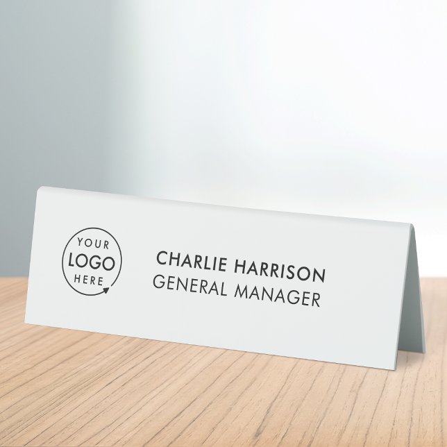 Plaque De Table Logo d'entreprise | Poste de nom professionnel mod (Créateur téléchargé)