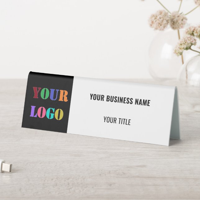 Plaque De Table Logo d'entreprise Titre Nom Table Signer vos coule (En SItu (Tableau))