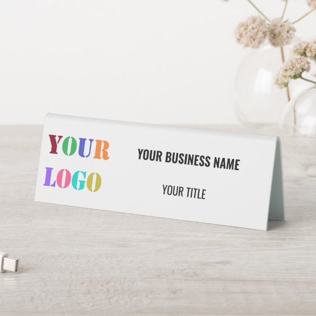 Plaque De Table Logo et nom personnalisés Info Table d'affaires Te (En SItu (Tableau))