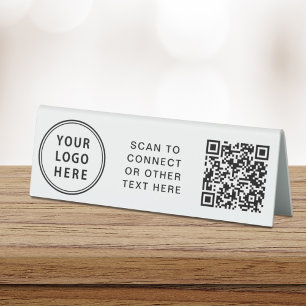 Plaque De Table Logo moderne Code QR