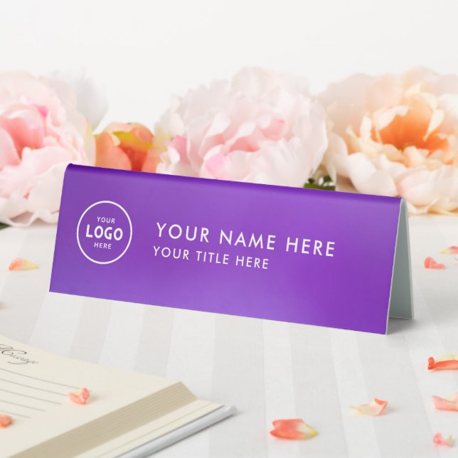 Plaque De Table Logo professionnel tendance pour entreprise Bureau (In SItu (Mariage))