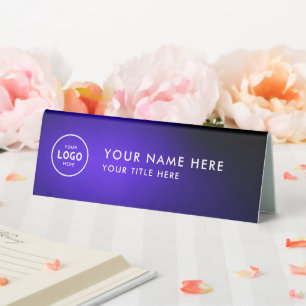 Plaque De Table Logo professionnel tendance pour entreprise Bureau