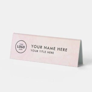 Plaque De Table Logo professionnel tendance pour entreprise Bureau