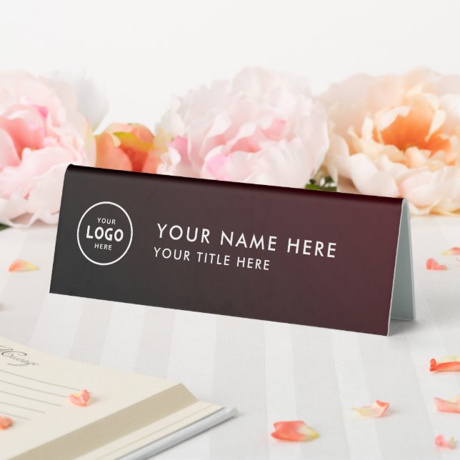 Plaque De Table Logo professionnel tendance pour entreprise Bureau (In SItu (Mariage))