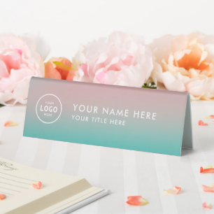 Plaque De Table Logo professionnel tendance pour entreprise Bureau