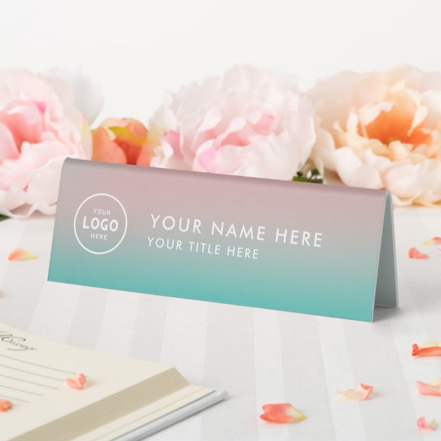 Plaque De Table Logo professionnel tendance pour entreprise Bureau (In SItu (Mariage))