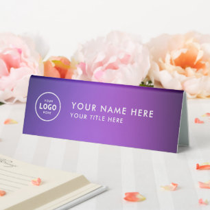 Plaque De Table Logo professionnel tendance pour entreprise Bureau
