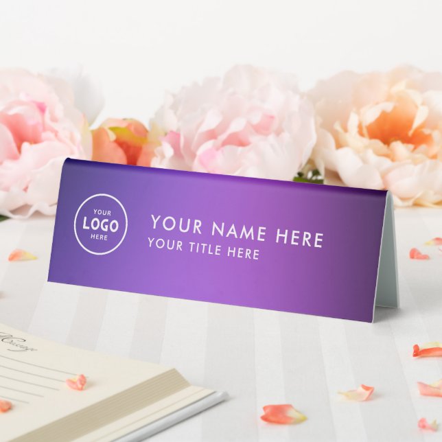Plaque De Table Logo professionnel tendance pour entreprise Bureau (In SItu (Mariage))