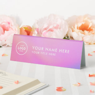Plaque De Table Logo professionnel tendance pour entreprise Bureau