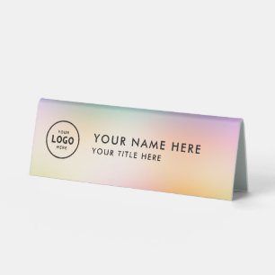 Plaque De Table Logo professionnel tendance pour entreprise Bureau