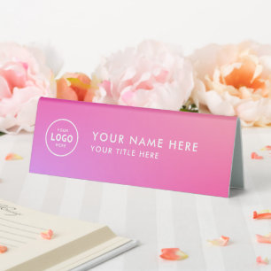 Plaque De Table Logo professionnel tendance pour entreprise Bureau