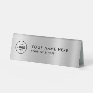 Plaque De Table Logo professionnel tendance pour entreprise Bureau