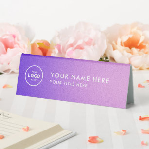Plaque De Table Logo professionnel tendance pour entreprise Bureau