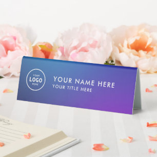 Plaque De Table Logo professionnel tendance pour entreprise Bureau