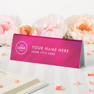 Plaque De Table Logo professionnel tendance pour entreprise Bureau