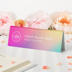 Plaque De Table Logo professionnel tendance pour entreprise Bureau