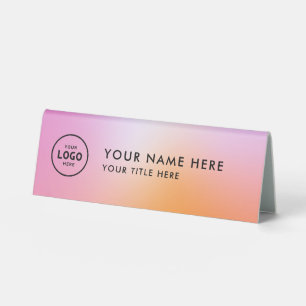 Plaque De Table Logo professionnel tendance pour entreprise Bureau