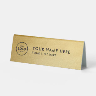 Plaque De Table Logo professionnel tendance pour entreprise Bureau