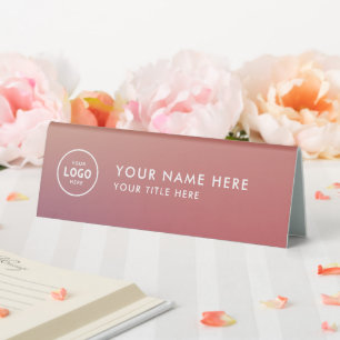 Plaque De Table Logo professionnel tendance pour entreprise Bureau