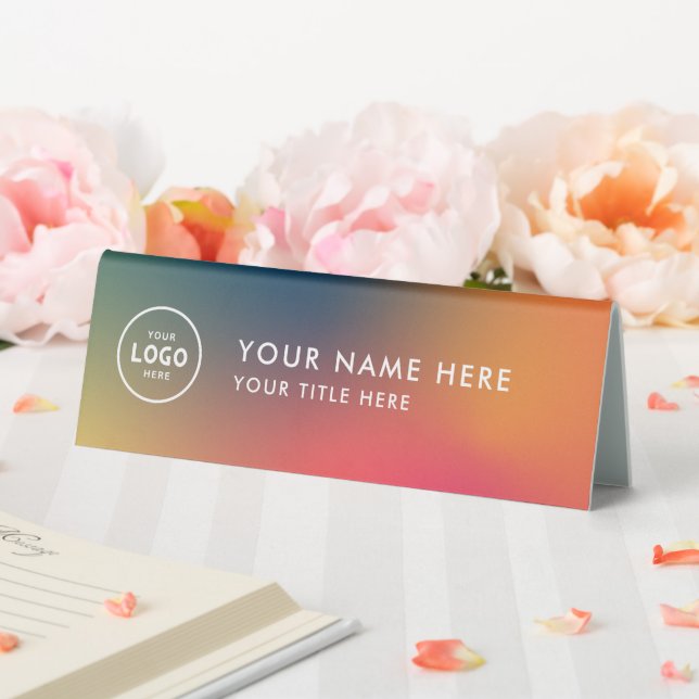 Plaque De Table Logo professionnel tendance pour entreprise Bureau (In SItu (Mariage))