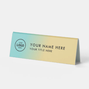 Plaque De Table Logo professionnel tendance pour entreprise Bureau