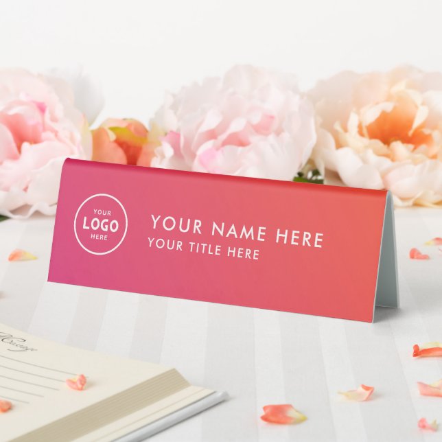 Plaque De Table Logo professionnel tendance pour entreprise Bureau (In SItu (Mariage))