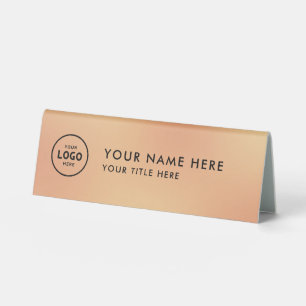 Plaque De Table Logo professionnel tendance pour entreprise Bureau