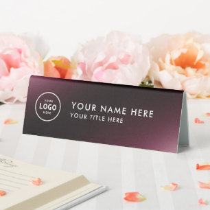 Plaque De Table Logo professionnel tendance pour entreprise Bureau