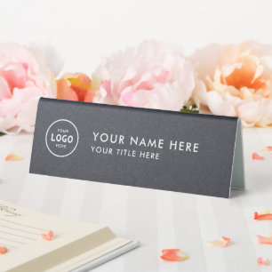 Plaque De Table Logo professionnel tendance pour entreprise Bureau