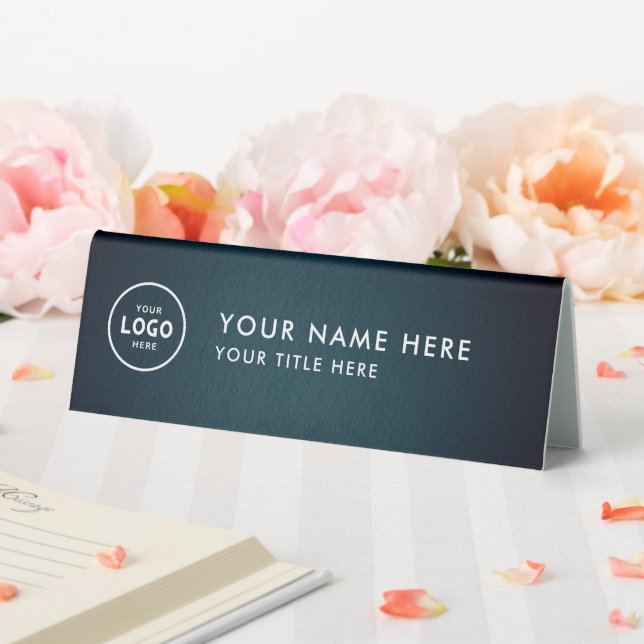 Plaque De Table Logo professionnel tendance pour entreprise Bureau (In SItu (Mariage))