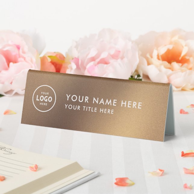 Plaque De Table Logo professionnel tendance pour entreprise Bureau (In SItu (Mariage))